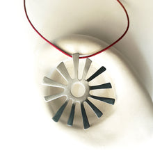 Xειροποίητo κολιέ Sun, από ασήμι 925 και οξείδωση - 2