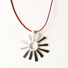 Xειροποίητo κολιέ Sun, από ασήμι 925 και οξείδωση - 1