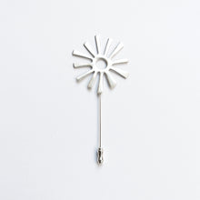 Xειροποίητη ασημένια καρφίτσα, Sun - 2