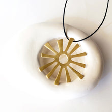 Xειροποίητo κολιέ Sun, Ασήμι 925, επιχρύσωση - 2