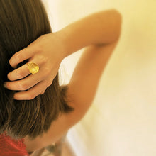 Χειροποίητο δαχτυλίδι, σε σχήμα λουλουδιού Bloom (ασήμι, επιχρύσωση) - 1