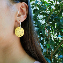 Κρεμαστά σκουλαρίκια, δίσκοι σε κρίκο Classic (ασήμι, επιχρύσωση) - 1