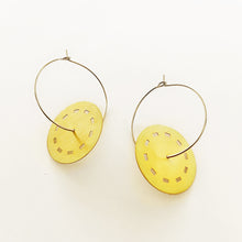 Κρεμαστά σκουλαρίκια, δίσκοι σε κρίκο Classic (ασήμι, επιχρύσωση) - 3