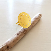 Ασημένιο δαχτυλίδι Classic χειροποίητο, επίχρυσο - 1