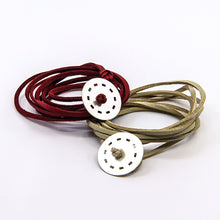 Χειροποίητο ασημένιο βραχιόλι Classic με δέρμα - 2