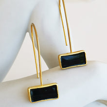 Κρεμαστά σκουλαρίκια με σμάλτο Color (ασήμι, επιχρύσωση, σμάλτο) - 7