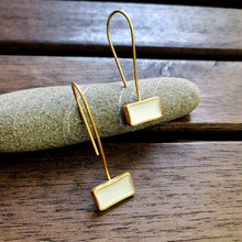 Κρεμαστά σκουλαρίκια με σμάλτο Color (ασήμι, επιχρύσωση, σμάλτο) - 8