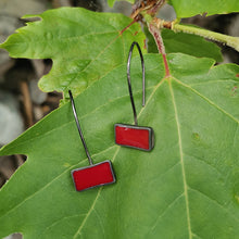 Κρεμαστά σκουλαρίκια με σμάλτο Color (ασήμι, επιροδίωση, σμάλτο) - 3