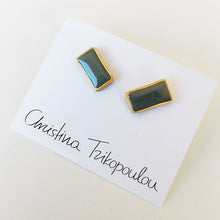 Καρφωτά σκουλαρίκια με σμάλτο Color Stud (ασήμι, επιχρύσωση, σμάλτο) - 3