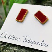 Καρφωτά σκουλαρίκια με σμάλτο Color Stud (ασήμι, επιχρύσωση, σμάλτο) - 5