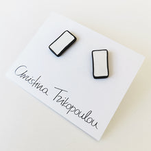 Καρφωτά σκουλαρίκια με σμάλτο Color Stud (ασήμι, επιροδίωση, σμάλτο) - 1