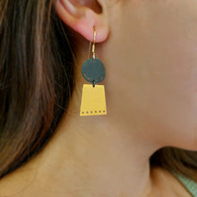 Γεωμετρικά κρεμαστά σκουλαρίκια Design (ασήμι, επιχρύσωση, επιροδίωση) - 3