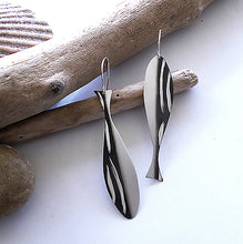 Κρεμαστά σκουλαρίκια ψάρια Fish (ασήμι, οξείδωση) - 2