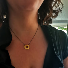 Χειροποίητo ρομαντικό κρεμαστό Flower (ασήμι, επιχρύσωση) - 2