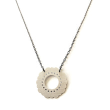 Χειροποίητo ρομαντικό κρεμαστό Flower (ασήμι) - 2