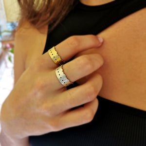 Χειροποίητο ρομαντικό δαχτυλίδι Flower ασήμι 925