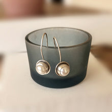 Κρεμαστά χειροποίητα σκουλαρίκια ασήμι, οξείδωση, ημιπολύτιμες πέτρες - 1