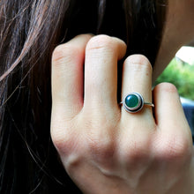 Χειροποίητο ασημένιο δαχτυλίδι Margot με οξείδωση και ημιπολύτιμο λίθο - 6