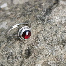 Χειροποίητο ασημένιο δαχτυλίδι Margot με οξείδωση και ημιπολύτιμο λίθο - 7