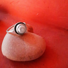 Χειροποίητο ασημένιο δαχτυλίδι Margot με οξείδωση και ημιπολύτιμο λίθο - 8