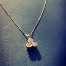 Χειροποίητo κομψό ασημένιο κολιέ με επιχρύσωση, Molla. Συλλογή Natura. - 3