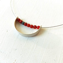 Μοντέρνο Κολιέ Space Stones (ασήμι, ημιπολύτιμες πέτρες) - 1