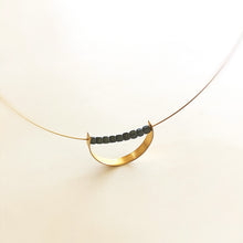 Μοντέρνο Κολιέ Space Stones (ασήμι, επιχρύσωση, ημιπολύτιμες πέτρες) - 4