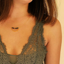 Μοντέρνο Κολιέ Space Stones (ασήμι, επιχρύσωση, ημιπολύτιμες πέτρες) - 1