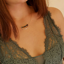 Μοντέρνο Κολιέ Space Stones (ασήμι, ημιπολύτιμες πέτρες) - 3