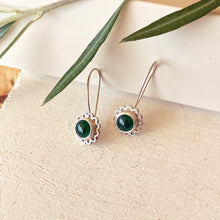 Κρεμαστά χειροποίητα σκουλαρίκια ασήμι Scarlett με ημιπολύτιμες πέτρες - 6