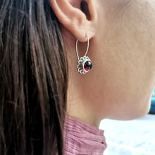 Κρεμαστά χειροποίητα σκουλαρίκια ασήμι Scarlett με ημιπολύτιμες πέτρες - 1