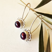 Κρεμαστά χειροποίητα σκουλαρίκια ασήμι Scarlett με ημιπολύτιμες πέτρες - 5