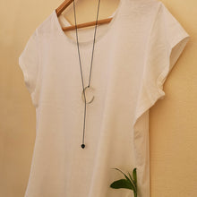 Χειροποίητo μίνιμαλ κολιέ με όνυχα Space (ασήμι) - 2