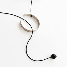 Χειροποίητo μίνιμαλ κολιέ με όνυχα Space (ασήμι) - 1