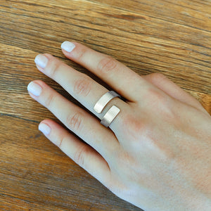 Μοντέρνο απλό δαχτυλίδι Space ασήμι 925