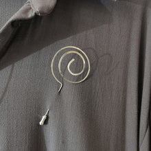 Χειροποίητη σφυρήλατη καρφίτσα Texture ασήμι 925 - 2