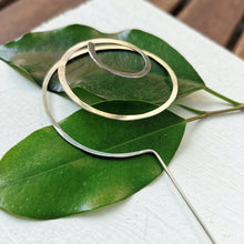 Χειροποίητη σφυρήλατη καρφίτσα Texture ασήμι 925 - 1