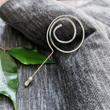 Χειροποίητη σφυρήλατη καρφίτσα Texture ασήμι 925 - 3