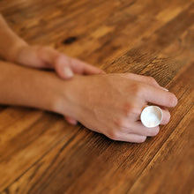 Χειροποίητο δαχτυλίδι δίσκος Texture Disc (ασήμι) - 2