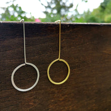 Σκουλαρίκια διαφορετικά Texture Minimal (ασήμι/επιχρυσωμένο ασήμι) - 5