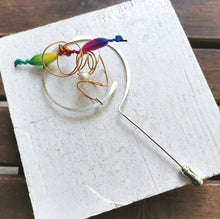 Χειροποίητη ασημένια καρφίτσα με μαργαριτάρι Texture Pearl - 1