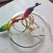 Χειροποίητη ασημένια καρφίτσα με μαργαριτάρι Texture Pearl - 2