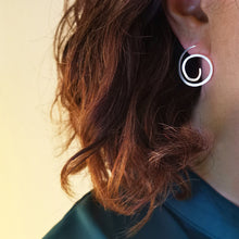 Σκουλαρίκια αρχαιοελληνική σπείρα Texture Spiral (ασήμι) - 2