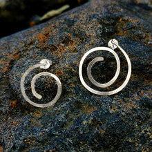 Σκουλαρίκια αρχαιοελληνική σπείρα Texture Spiral (ασήμι) - 1