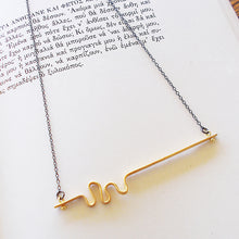 Κολιέ μοντέρνο Texture Twist (ασήμι, επιχρύσωση) - 2