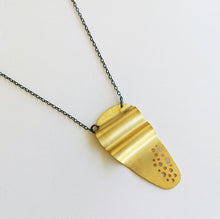 Μοντέρνο χειροποίητο κολιέ Wave (ασήμι, επιχρύσωση) - 1