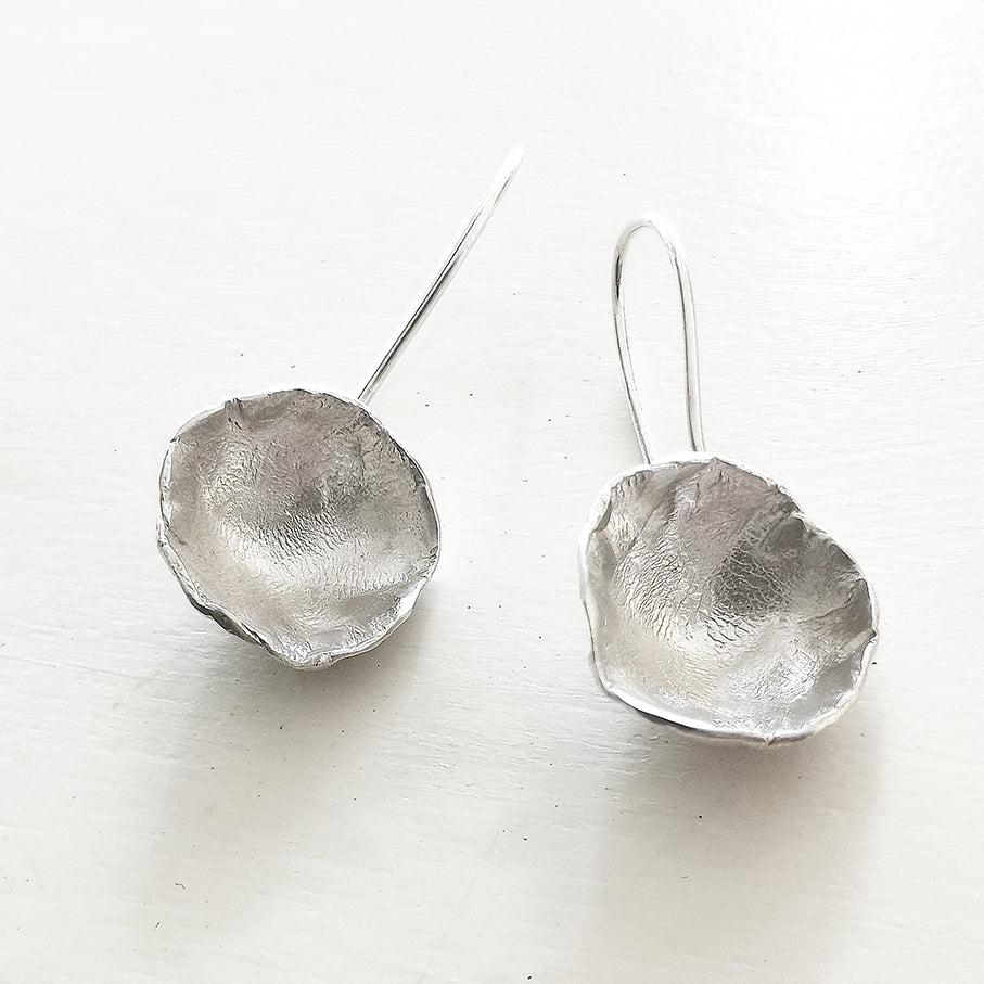 Handmade silver Bloom earrings, Natura collection