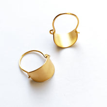 Handmade gold plated silver hoop earrings, Chloe - 3
