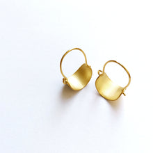 Handmade gold plated silver hoop earrings, Chloe - 2
