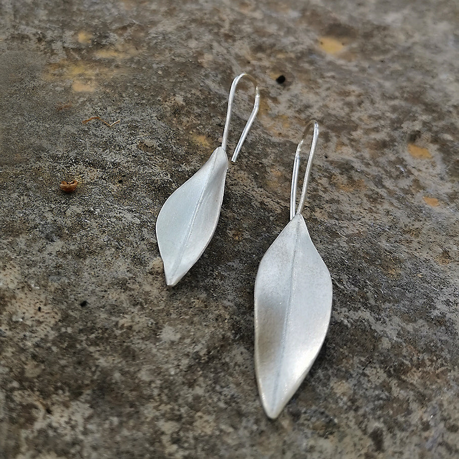 Handmade Leaves Earrings (Sterling silver)